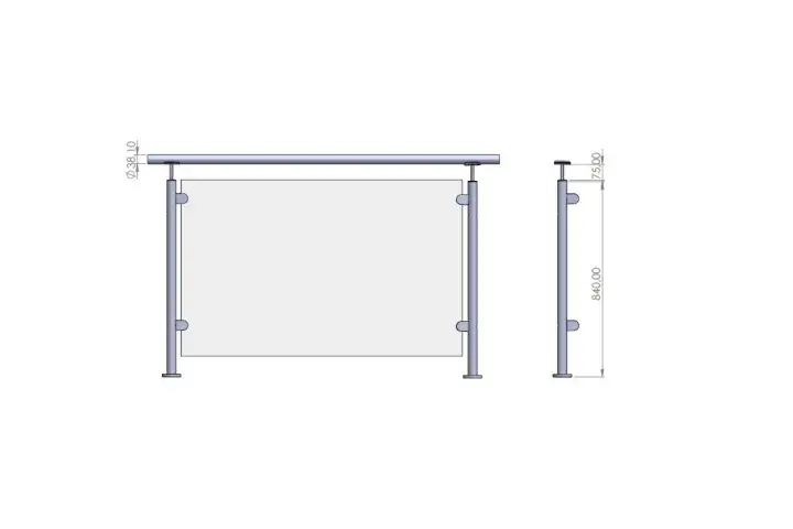 corrimão de inox de encaixe