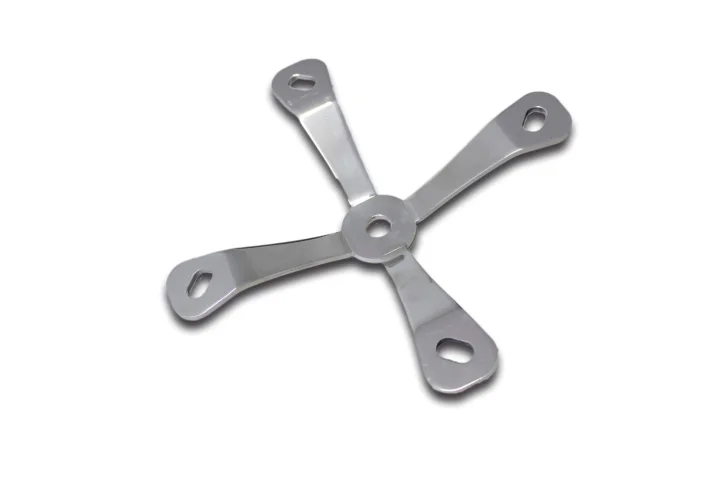 spider inox para vidro quatro pontas