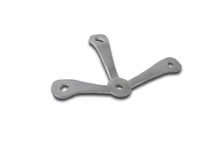 spider inox para vidro três pontas