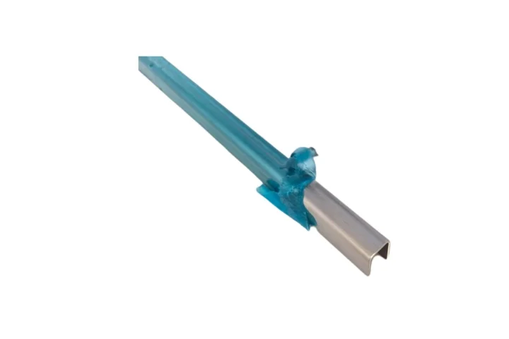 perfil aço inox para vidro